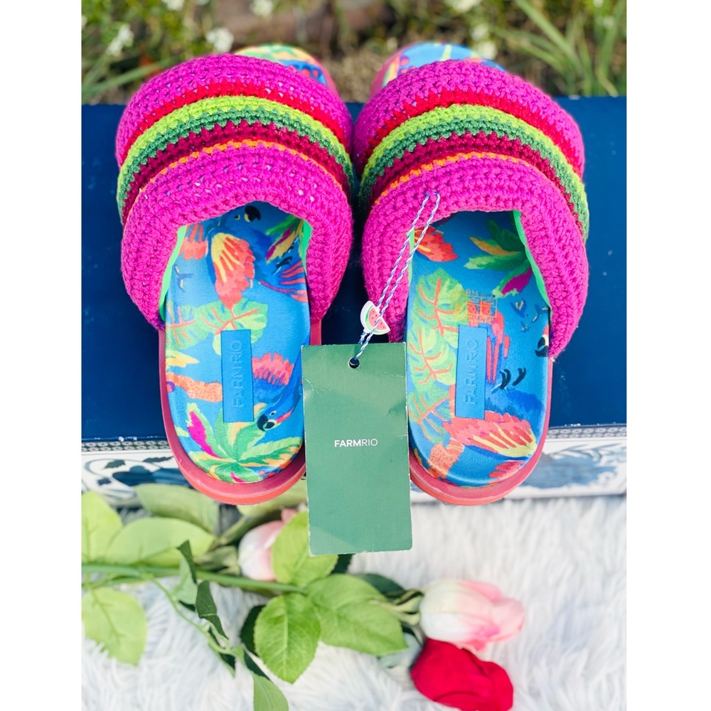 FARM Rio Blue Macaw Crochet Sandals - Picture 6 of 13